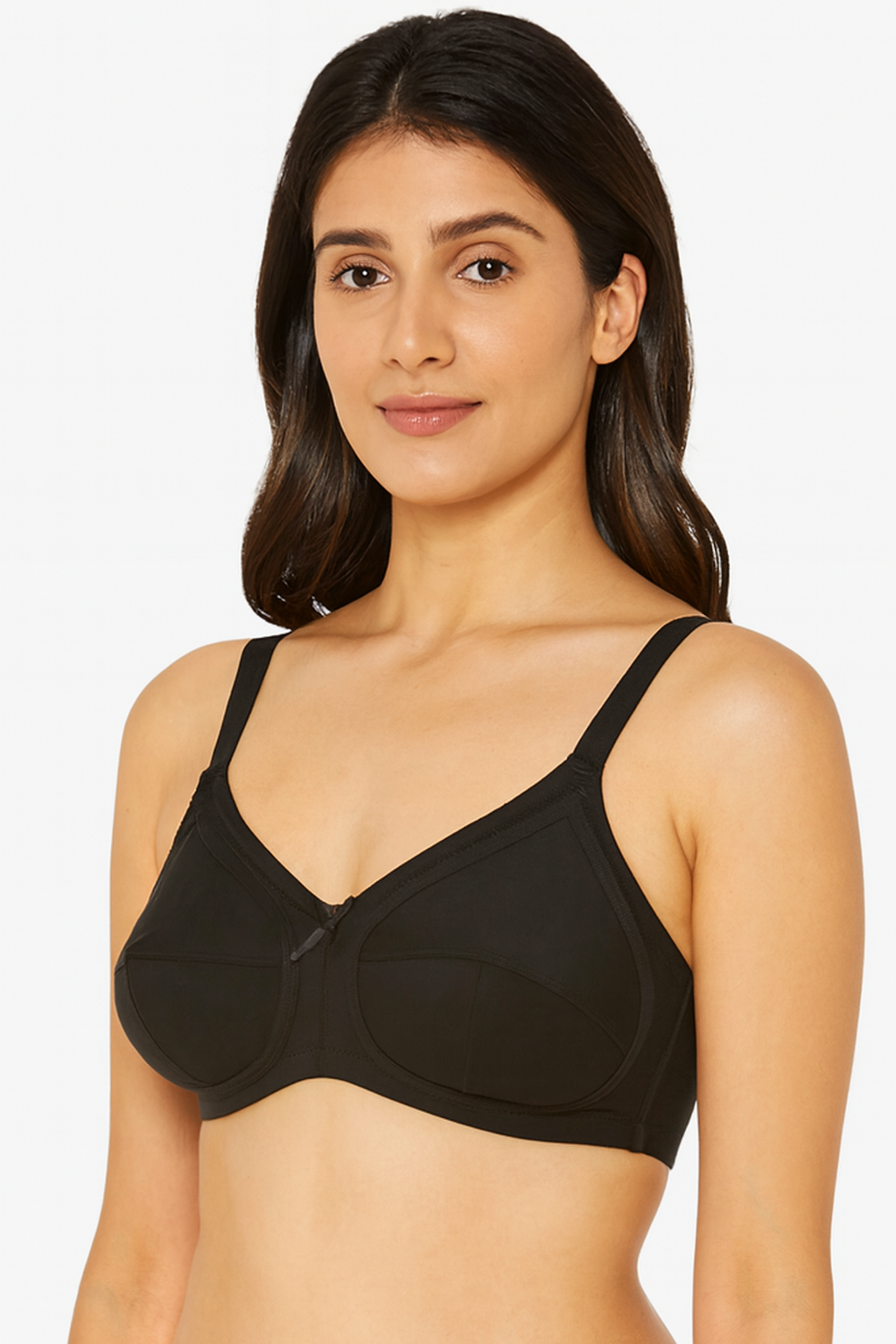 Belleza Lingerie  Gentle Classic Cotton Bra - Black