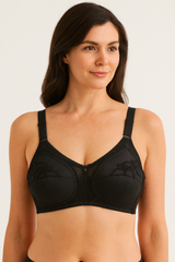 Belleza Lingerie Classic Cotton Bra - Black