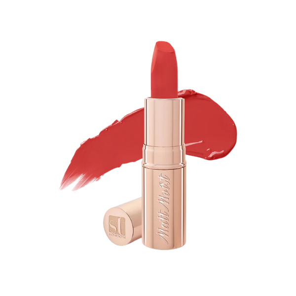 ST.LONDON NEW MATT MOIST.LONG-LASTING LIPSTICK-CHILLI RED