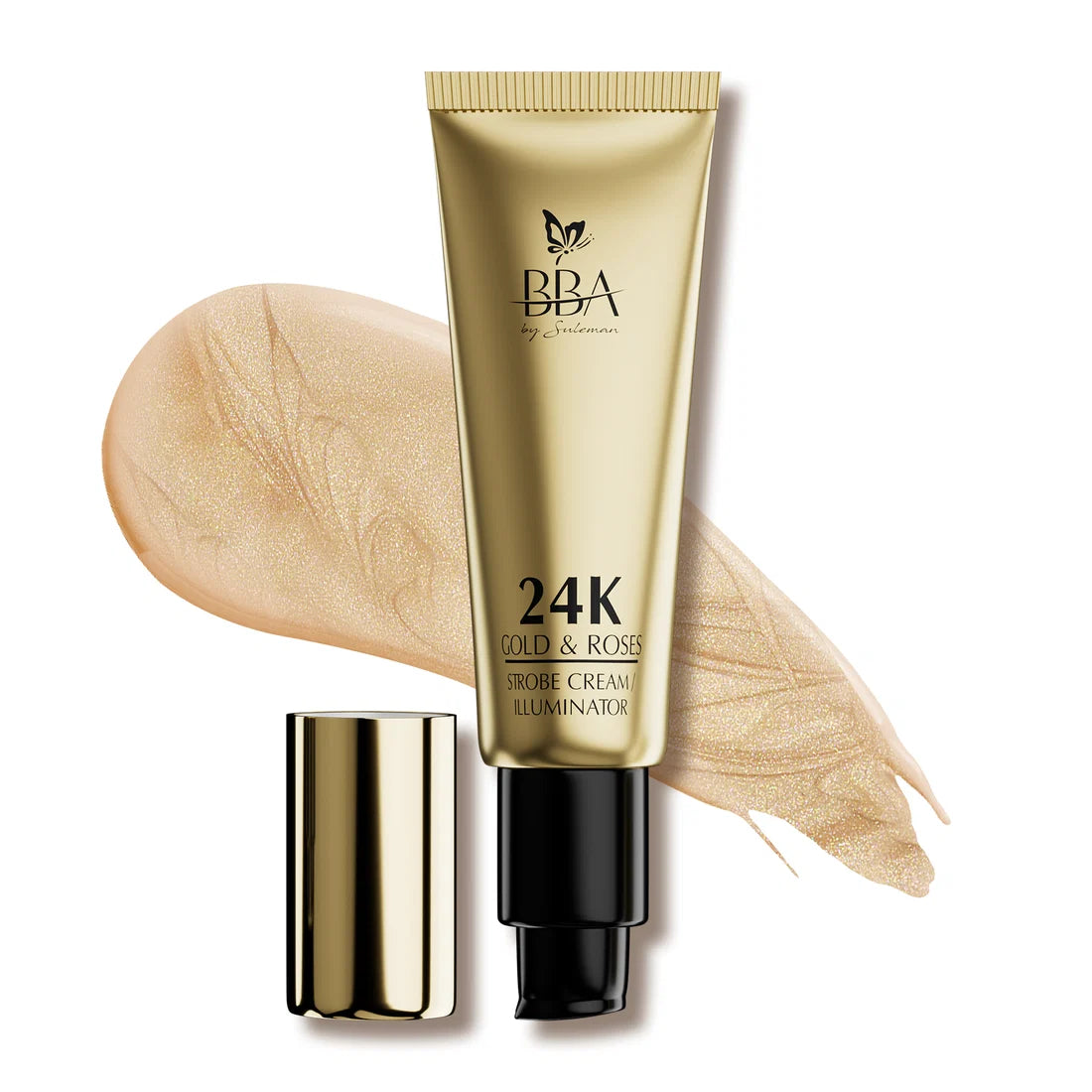 BBA 24K GOLD & ROSES STROBE CREAM / ILLLUMINATOR CHAMPAGNE 3