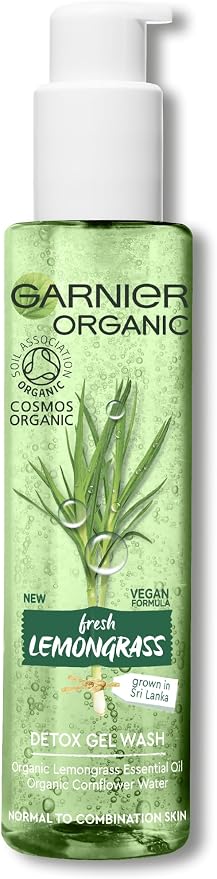 Garnier Organic Lemongrass Gel Face Wash 150Ml