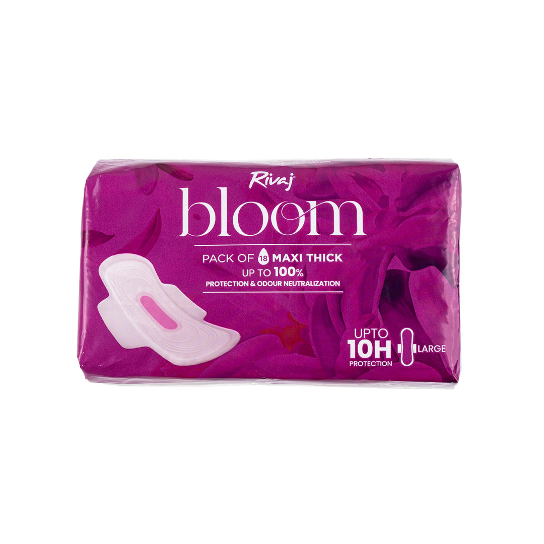 Rivaj Maxi Thick Bloom Sanitary Pads (Large)