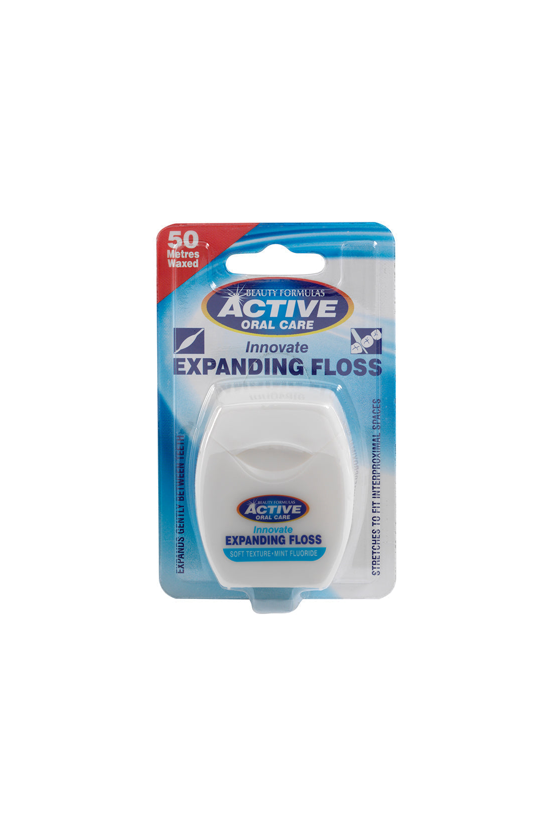 Active Innovate Expanding Mint Fluoride Waxed Floss 50mtr RIOS