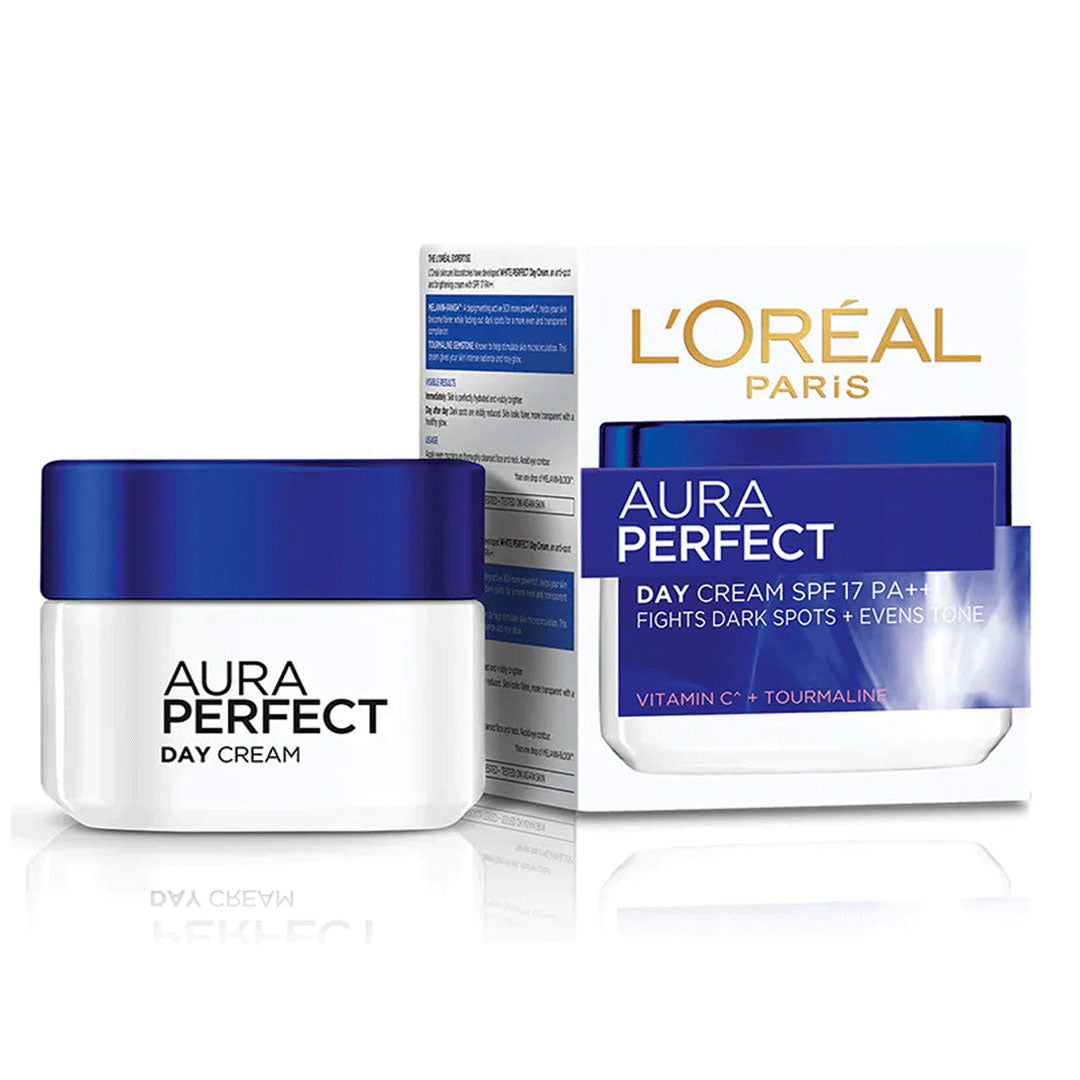 Buy Loreal Brighter Skin Aura Perfect Day Cream SPF17 50ml, Gel / Cream ...