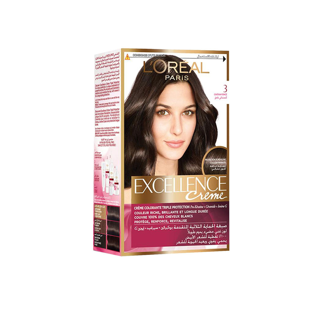 L'Oréal Excellence Creme - 3.0 Dark Brown Hair Color