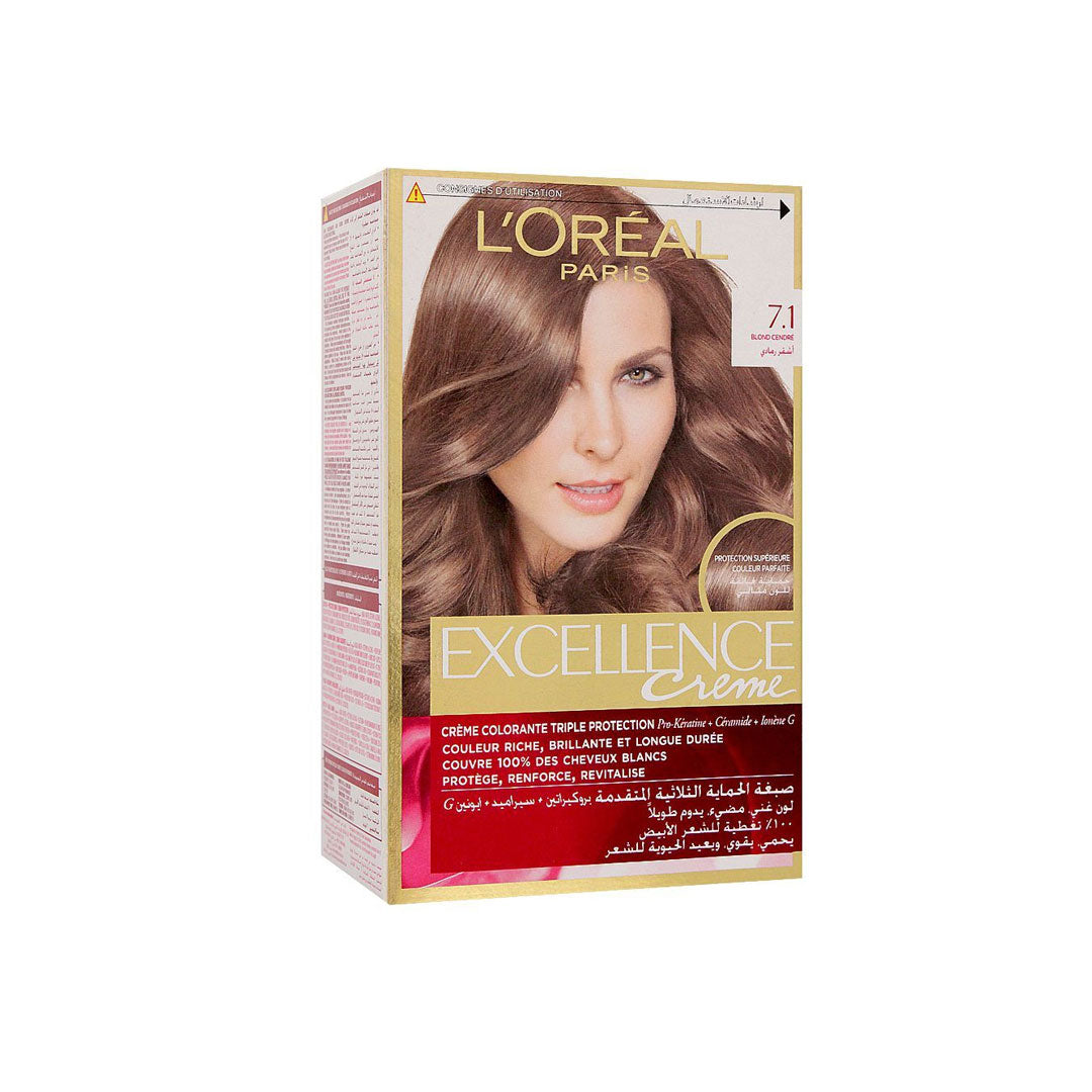 Buy LorÃ©al Excellence Creme - 7.1 Ash Blonde Hair Color, Hair Color ...