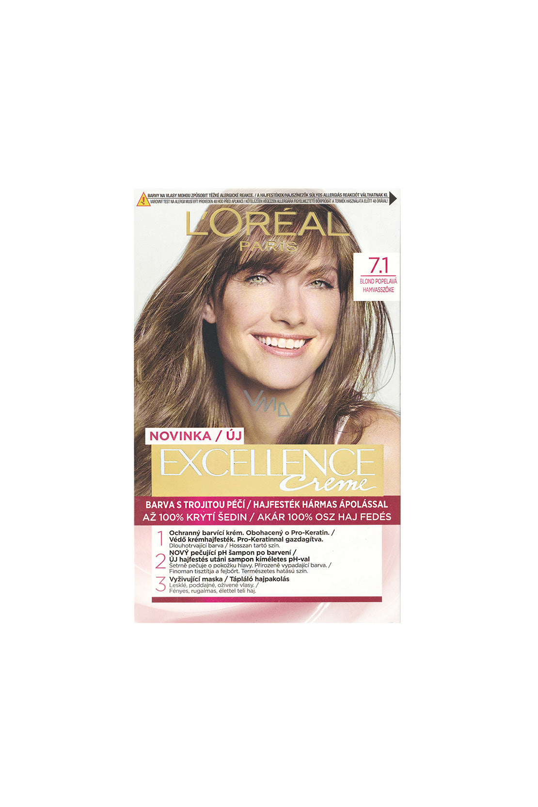 Excellence Creme 7.1 Blonde Hair Color RIOS