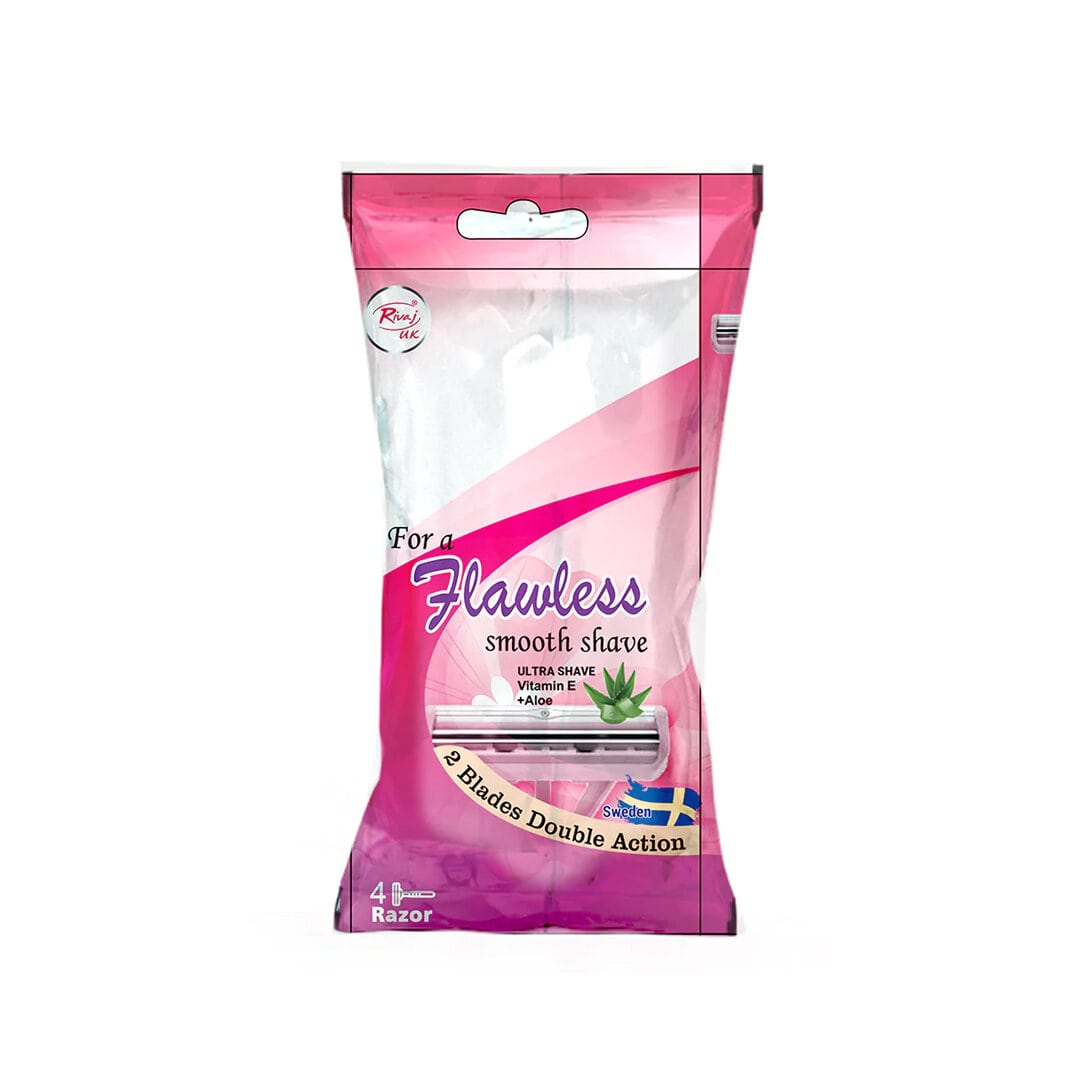 Flawless Smooth Shave Razor (Pack of 4) RIOS