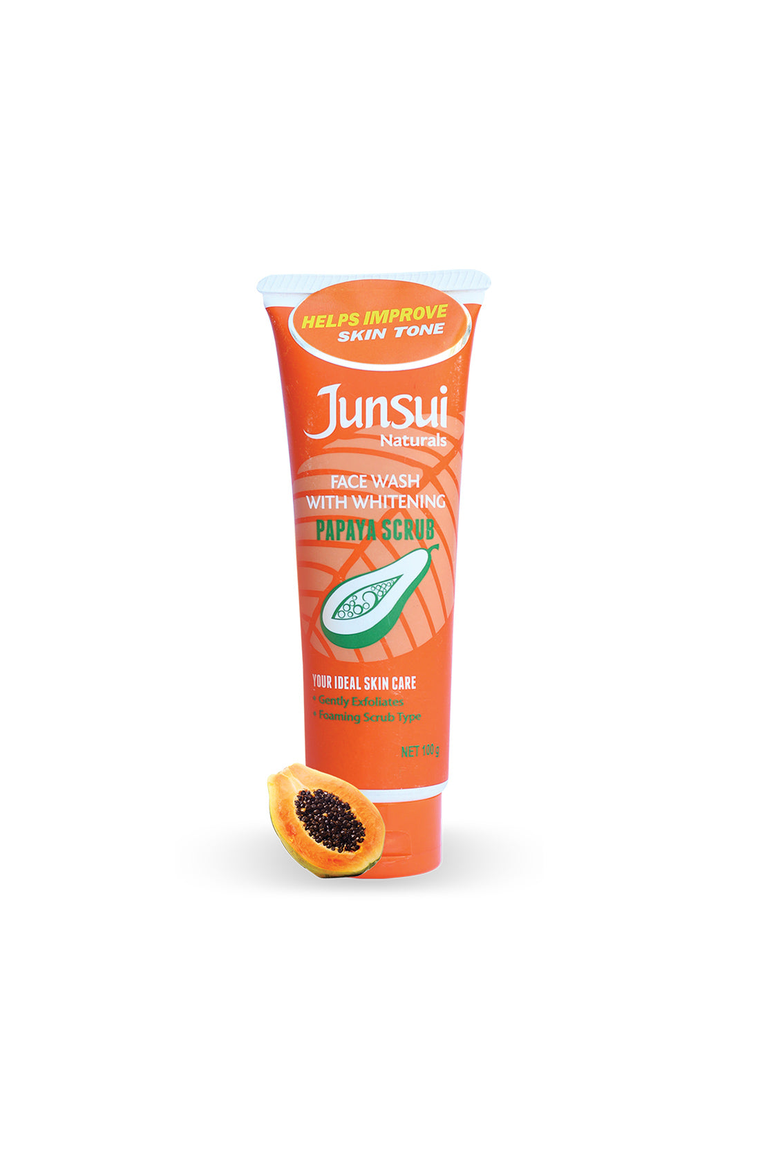 Junsui Naturals Papaya Scrub Whitening Face Wash 100g RIOS