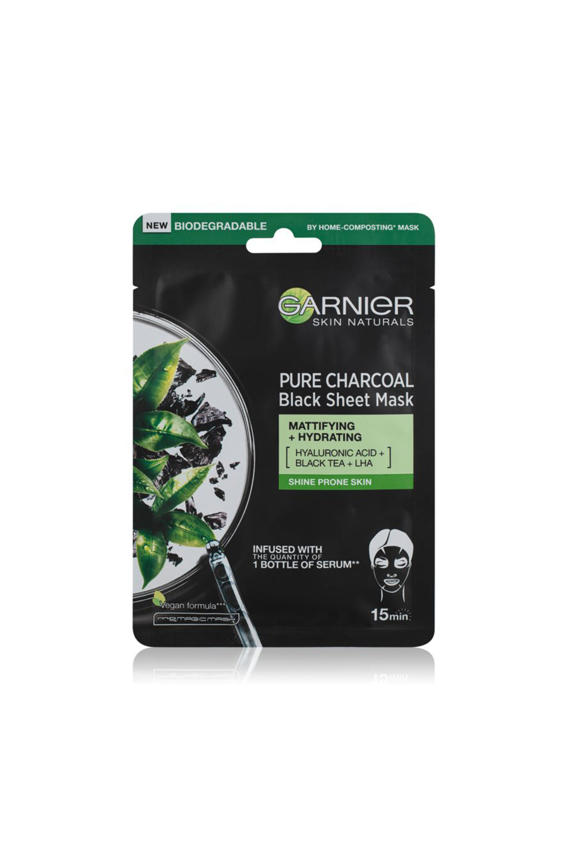 Mattifying Mask Garnier Pure Charcoal Black Mattifying Sheet Mask 28g – RIOS