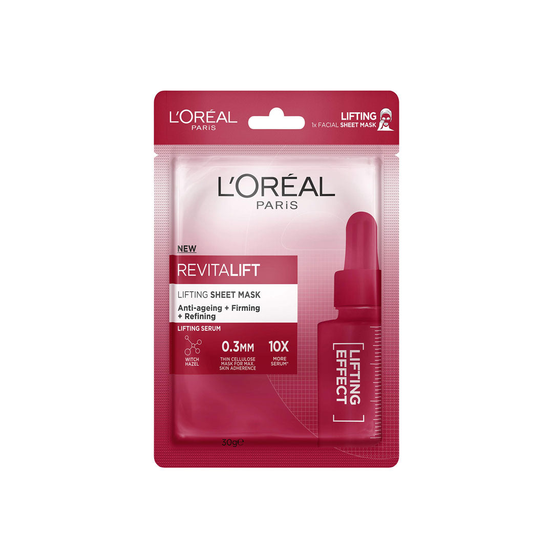 L'Oréal Revitalift Lifting + Witch Hazel Face Sheet Mask 30g