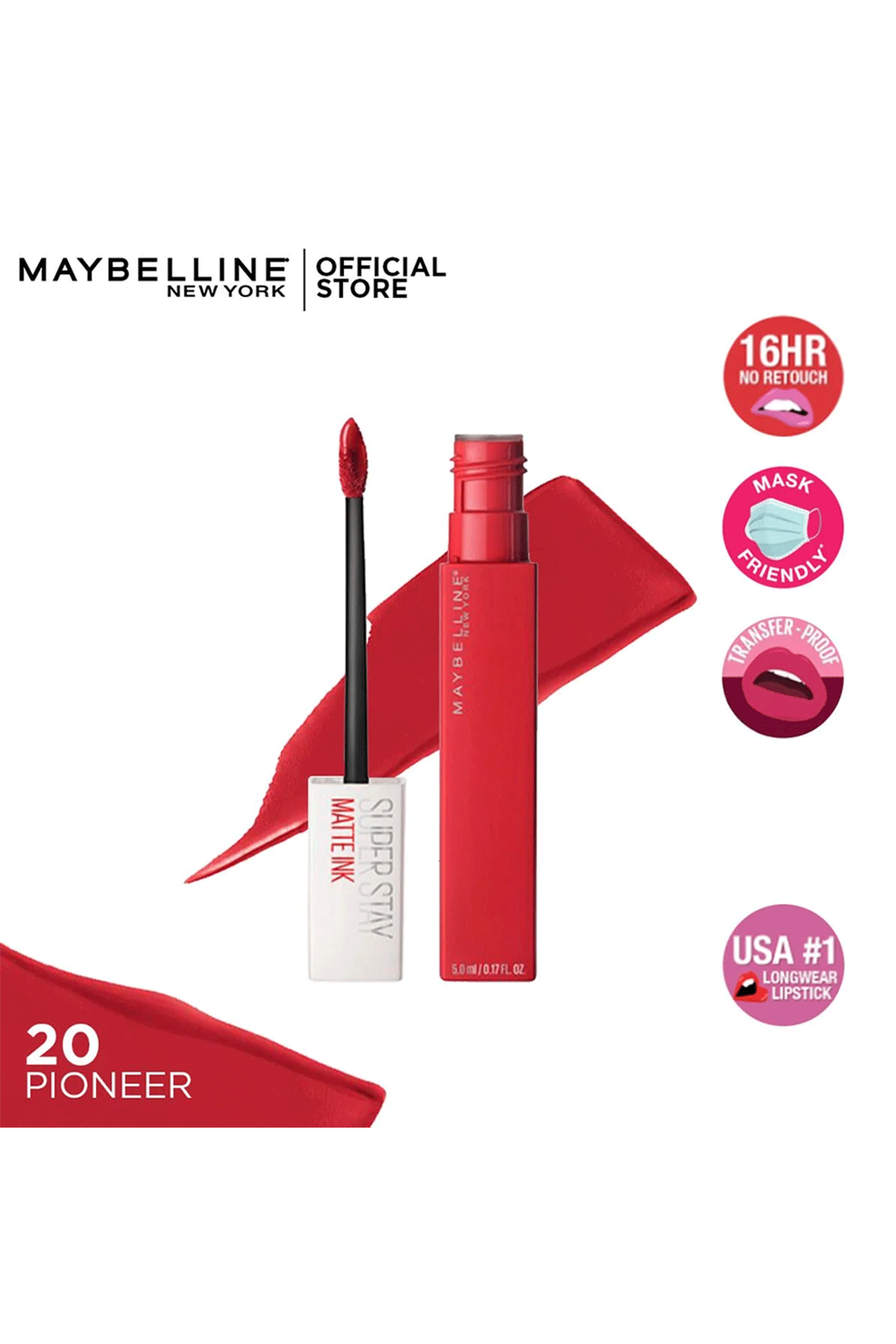 Super Stay Matte Ink Liquid Lipstick - 20 Pioneer RIOS
