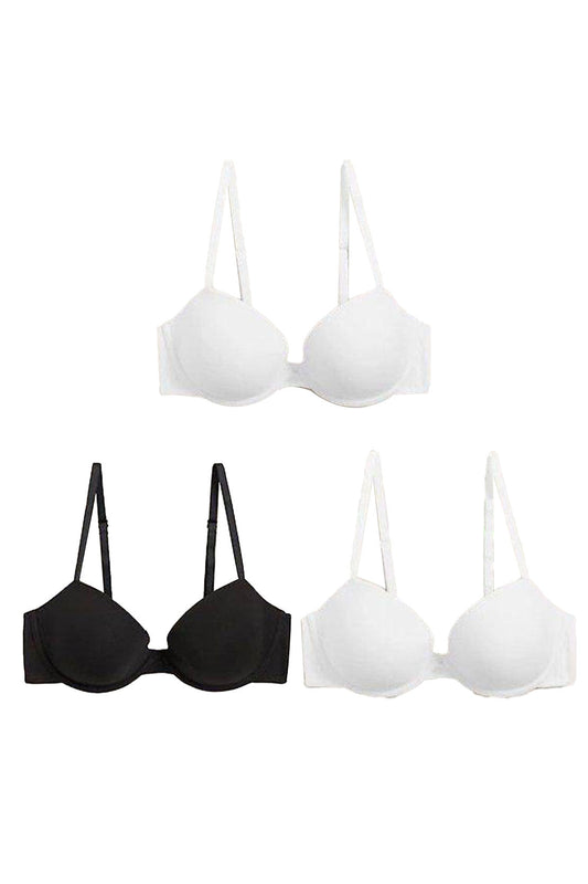 T330301 Lightly Padded With Wired Bra - Blue (Pack of 3) RIOS