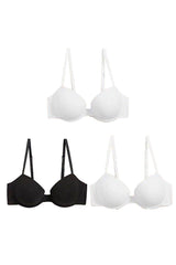 T330301 Lightly Padded With Wired Bra - Blue (Pack of 3) RIOS