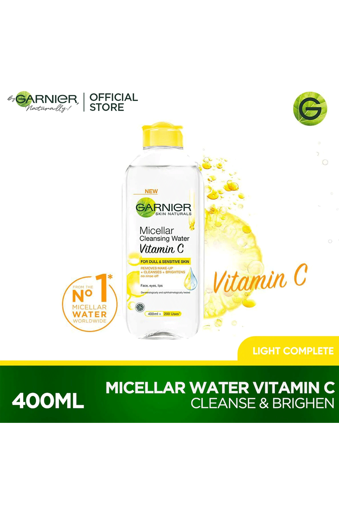 Vitamin C Micellar Makeup Cleansing Water 400ml RIOS